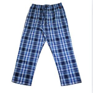 Polo Ralph Lauren Men's Lounge Pajama Pants Blue Plaid Size XL